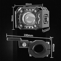 Projecteur LED Alcanta RTS-DPZCE-JR 24V 30W pour moto, lumière antibrouillard, blanc jaune, faisceau haut et bas, DRL rouge, projecteur auxiliaire, scooter