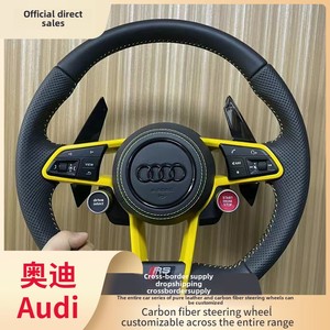 Volant sport en cuir pur R8, nouveau modèle pour CLS, modification en fibre de carbone, approvisionnement transfrontalier 1 R8 Cuir - Product Image 5