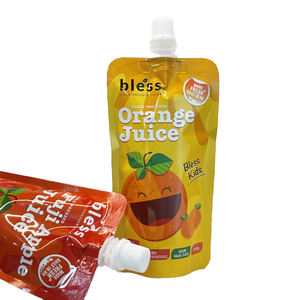 사용자 정의 로고 인쇄 250ml 500ml 수직 가방 주둥이 플라스틱 주스 액체 가방 - Product Image 2