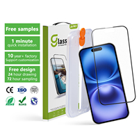 Aurey 2.5D 9H Anti-Glare Brillant Anti-Réfléchissant Plateau De Protection D'écran En Verre Compatible avec pour iPhone 15 16 14 Pro Max Téléphone