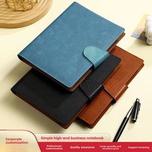 Logo personnalisable A5 haut <span class=keywords><strong>de</strong></span> gamme bureau d'affaires couverture rigide Notes <span class=keywords><strong>de</strong></span> réunion livre d'enregistrement boucle magnétique couverture en cuir A3 feuilles mobiles - Product Image 5