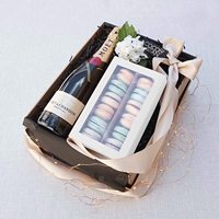 Boîte à macarons avec fenêtre d'affichage transparente, boîtes d'emballage de biscuits cadeaux de pâtisserie 3 tailles