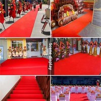 Tapis d'exposition jaune citron vif, rouleau de moquette aiguilletée robuste de 4,5 mm pour l'inauguration VIP, les célébrations et les salons professionnels