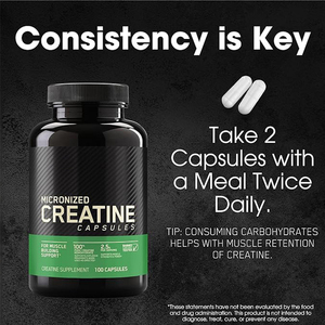 Capsules de créatine monohydrate pure à marque privée, complément alimentaire à base de plantes, 100 capsules - Product Image 4