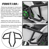 XXUN Moto Crash Bar pour Kawasaki Ninja400 2018-2025 Ninja250 2018-2023 Ninja 500 2024-2025 Autoroute Protecteur Stunt Bumper