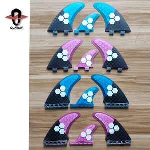 Aletas de Surf de doble Pestaña de fibra de vidrio personalizadas, conjunto de triple aleta, panal de abeja, conjunto MR <span class=keywords><strong>Twin</strong></span> + estabilizador/Power <span class=keywords><strong>Twin</strong></span> + remolque - Product Image 2