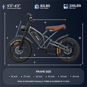 Bicicleta Eléctrica Estilo Ciclomotor de 750W para Adultos, Batería Extraíble de 48V 14Ah, Alcance de Más de 60 Millas, 20MPH, Neumáticos Anchos para Montaña - Product Image 5