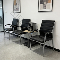 Chaise de bureau ergonomique rembourrée empilable à prix de gros Bjflamingo, chaise de réception pour événements et réunions avec accoudoirs