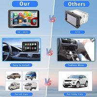 7 "HD Touchscreen Auto Stereo GPS Neueste drahtlose Apple CarPlay Android Auto Bildschirm Universal Kopfstütze FM Sender für alle