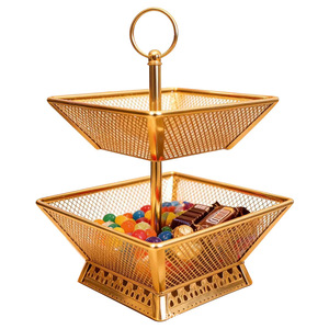 <span class=keywords><strong>Panier</strong></span> à fruits carré en métal pour bureau, support multifonctionnel pour légumes et fruits, <span class=keywords><strong>panier</strong></span> de rangement pour collations, modèle DY-H6408W, directement de l'usine - Product Image 5