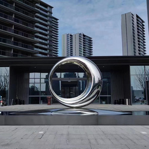 Stainless Steel Mirror Sculpture Animal Shape Outdoor Garden Decoration Freestanding Figure Art Piece - Product Image 4