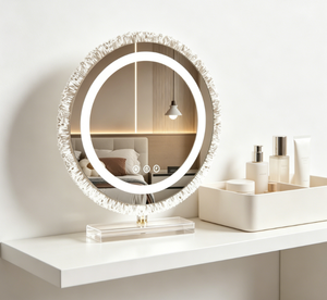 Heavenly <b>Mirror</b> <b>LED</b> Vanity <b>Mirror</b> Touch Control Adjustable Lighting Desktop <b>Makeup</b> <b>Mirror</b> Decorative Glass for Bedroom Birthday - Product Image 1