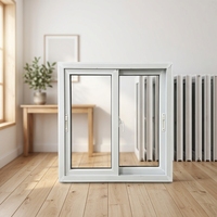 Fenêtre coulissante en PVC résistante aux ouragans, couleurs et dimensions personnalisées, double vitrage trempé, isolation thermique pour villa, appartement, chambre