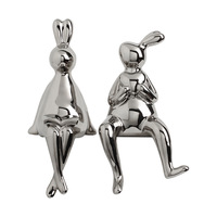 Ornements de lapin en céramique créatifs, décoration d'intérieur, design d'art moderne, haute qualité, luxe léger pour la maison, le bureau, la nouvelle maison