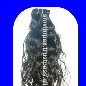 Máquina de pelo ondulado de agua suave natural sin procesar Unprocessr. El mejor producto de Venta caliente del sur de India. Sin desprendimiento ni enredos. - Product Image 1