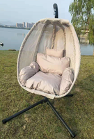 Fauteuil suspendu de jardin de style européen, balançoire en forme d'œuf, fournisseur de mobilier d'extérieur, fauteuil suspendu haut de gamme, balançoire de jardin contemporaine