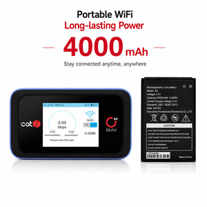ปลดล็อค Olax Mt60 4G LTE Wifi Pocket Portable Hotspot ซิมการ์ดแบบพกพา ไวร์เลสเราเตอร์ MIFIS พร้อมแบตเตอรี่ เชื่อมต่อความเร็วสูง - Product Image 3
