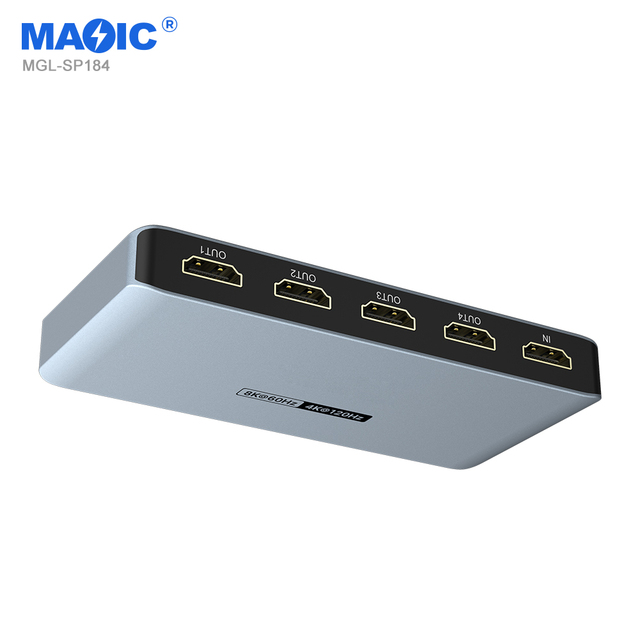 Wholesale 1X4 HDMI Spliter 4 Way Port Extend Video Splitter Distributor 8K HDMI 1 in 4 Out 2.1 Video Splitter & Converter