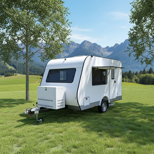 Camping-car de style rétro, personnalisé, en acier inoxydable, étanche, pour 4 personnes, <span class=keywords><strong>caravane</strong></span> familiale, camping, vacances, loisirs - Product Image 2