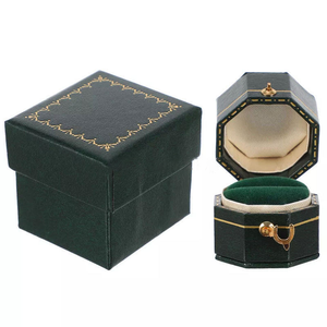 Vintage Leather Jewelry <b>Box</b> <b>Small</b> Jewelry Organizer Case Custom Logo Ring Earring Necklace Gift <b>Box</b> For Women for Engagement - Product Image 2