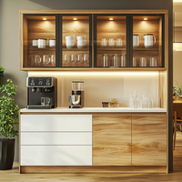 Buffet de salle à manger de luxe personnalisé Buffet professionnel pour la maison Armoires de cuisine en bois Stockage moderne Salon en métal