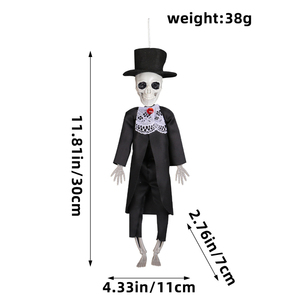 Decoración de Halloween: Esqueleto Colgante de Novios, Figura de Calavera, Accesorio Espeluznante para Interiores, Exteriores, Jardín, Hogar y Fiestas - Product Image 2