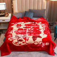 Couverture lestée en raschel de vison double couche épaisse pour lit double, chaude et moelleuse, idéale pour l'hiver