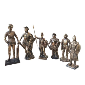48 pezzi figurine di soldati milari in miniatura set da gioco per bambini, giocattoli di plastica di simulazione di guerriero medievali statue per ragazzi  26