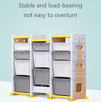 Armoire à jouets multifonction sûre et ferme en plastique rose jaune bleu gris Rangement pour adolescents Armoires pour enfants Rangement pour enfants