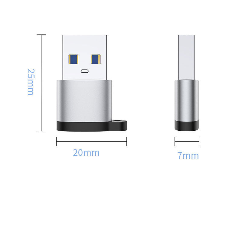 USB 2.0 À C argent avec anneau de suspension