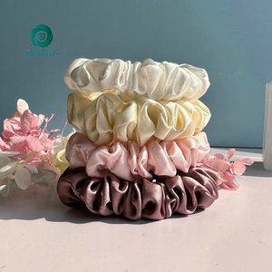 100% Puur Natuurlijke Echte Zijden Haarbanden Dames Scrunchies Zijde - Product Image 2