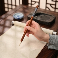 Pennello per Calligrafia in Pelo di Martora ad Alta Precisione, Scatola Rigida Personalizzata, Mini Set per Creazione di Firme