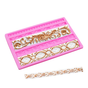 Stampo in Silicone per Bordi 3D Fai-da-Te per Decorazioni di Zucchero, Argilla, <span class=keywords><strong>Biscotti</strong></span> e Cupcake, Stampo per Fondente - Product Image 3