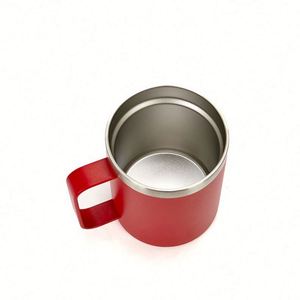 Tazas de Café de Acero Inoxidable de Doble Pared con Aislamiento de 12 oz, con Asa y Logotipo Personalizado - Product Image 3