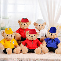 Personnalisé Super Doux En Peluche Ours Poupée PP Coton De Remplissage pour Soulagement Du Stress Cadeau D'anniversaire ODM Voiture Logo Vêtements Teddyc