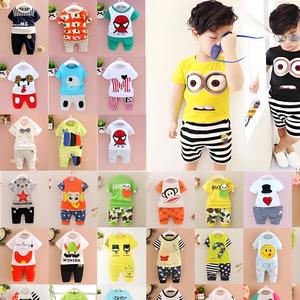 Conjuntos de Ropa Casual de Verano para Niños, Camisa y Pantalones Cortos, Estampados Variados, Poliéster, Tallas Variadas, Listos para Enviar - Product Image 4