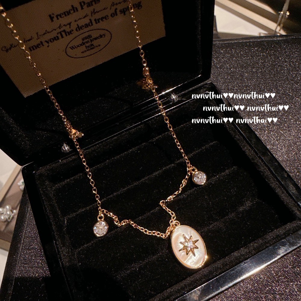 386hocc retro comet fritillaria zircon tassel necklace