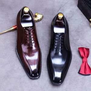 ASTON M.JAZZ 2025 – Chaussures habillées de luxe personnalisables en cuir véritable de haute qualité, à bout pointu, à lacets, antidérapantes et respirantes - Product Image 1