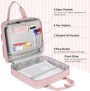 แฟ้มซิปแบบขยายได้ ขนาด 3 นิ้ว พร้อมห่วง O-Ring 5 สี  ตัวอย่างฟรี ได้รับมาตรฐาน BSCI  มีช่องใส่เอกสารหลายช่อง - Product Image 3