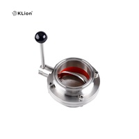 Vanne papillon KLION RTS DN15-DN200 304 316 certifiée ISO, à assemblage rapide, qualité alimentaire, manuelle, à connexion rapide