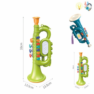 Trompeta de juguete de plástico miniatura para educación temprana, instrumento musical a pilas, trompeta de juguete para niños, para presentaciones musicales - Product Image 4
