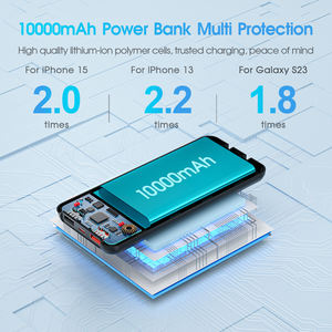 PNB10 9500mAh Dual USB <span class=keywords><strong>Power</strong></span> Bank ricarica rapida interfaccia tipo-C 18650 batteria ai polimeri di litio Design a 2 linee - Product Image 4