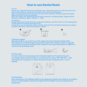 Résine photopolymère Antinsky Dental Guide pour imprimante DLP LCD 405nm 1kg, haute précision et faible rétrécissement, livraison gratuite aux États-Unis - Product Image 4