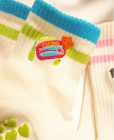 Chaussettes de trampoline antidérapantes POPSOX personnalisées avec logo, pour Pilates, yoga, compression, tube, à volants, respirantes, tricotées