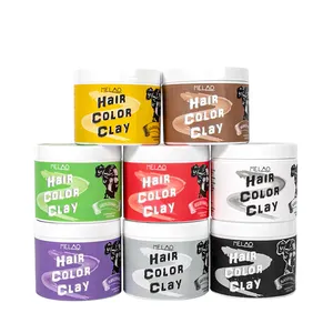 High quality private label colourful purple pink blue gray temperature braiding gel extra hold hair color clay wax pomade