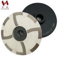 Meule diamantée turbo de 4 pouces, filetage 5/8-11, vente chaude, de qualité supérieure, remplie de résine, coupe en forme de bol, grain grossier, pour le meulage brut de la pierre