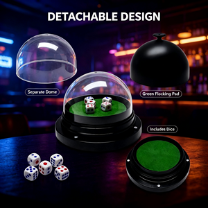 Vaso Mezclador de Dados Eléctrico Automático, Rodillo de Dados Transparente con 5 Dados, Base Aterciopelada con Reducción de Ruido para Juegos de Beber en Bares, Pubs y KTV - Product Image 2