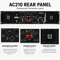 Amplificateur de puissance professionnel 2 canaux 1000W classe H 4/8 ohms, haut-parleur de subwoofer DJ haute puissance avec audio haute résolution