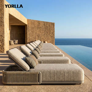 Chaise longue de piscine haut de gamme pour hôtel, mobilier de patio en tissu imperméable pour villa - Product Image 1