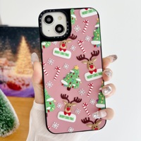 Nouvelle coque de téléphone en silicone 3D de luxe et tendance pour Noël, compatible avec iPhone 17, 16 Pro Max, 16 Pro, 16 Plus, 16, 15, 14